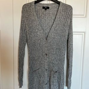 Long gray cardigan
